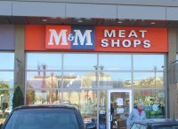 Store front for M & M Meat Shops
